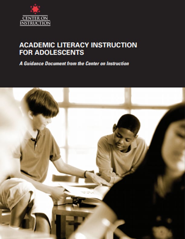 Academic Literacy Instruction for Adolescents