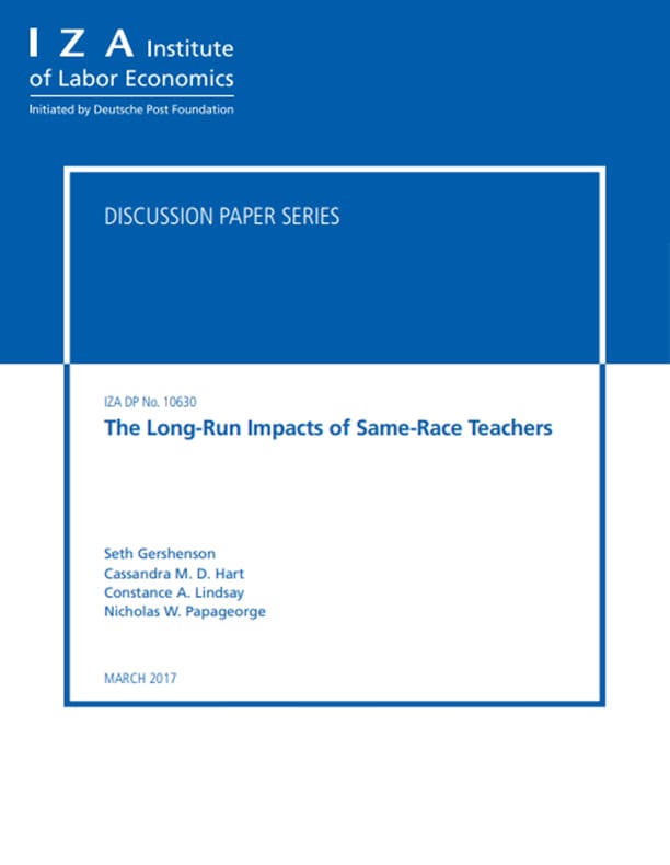 The Long-Run Impacts of Same-Race Teachers