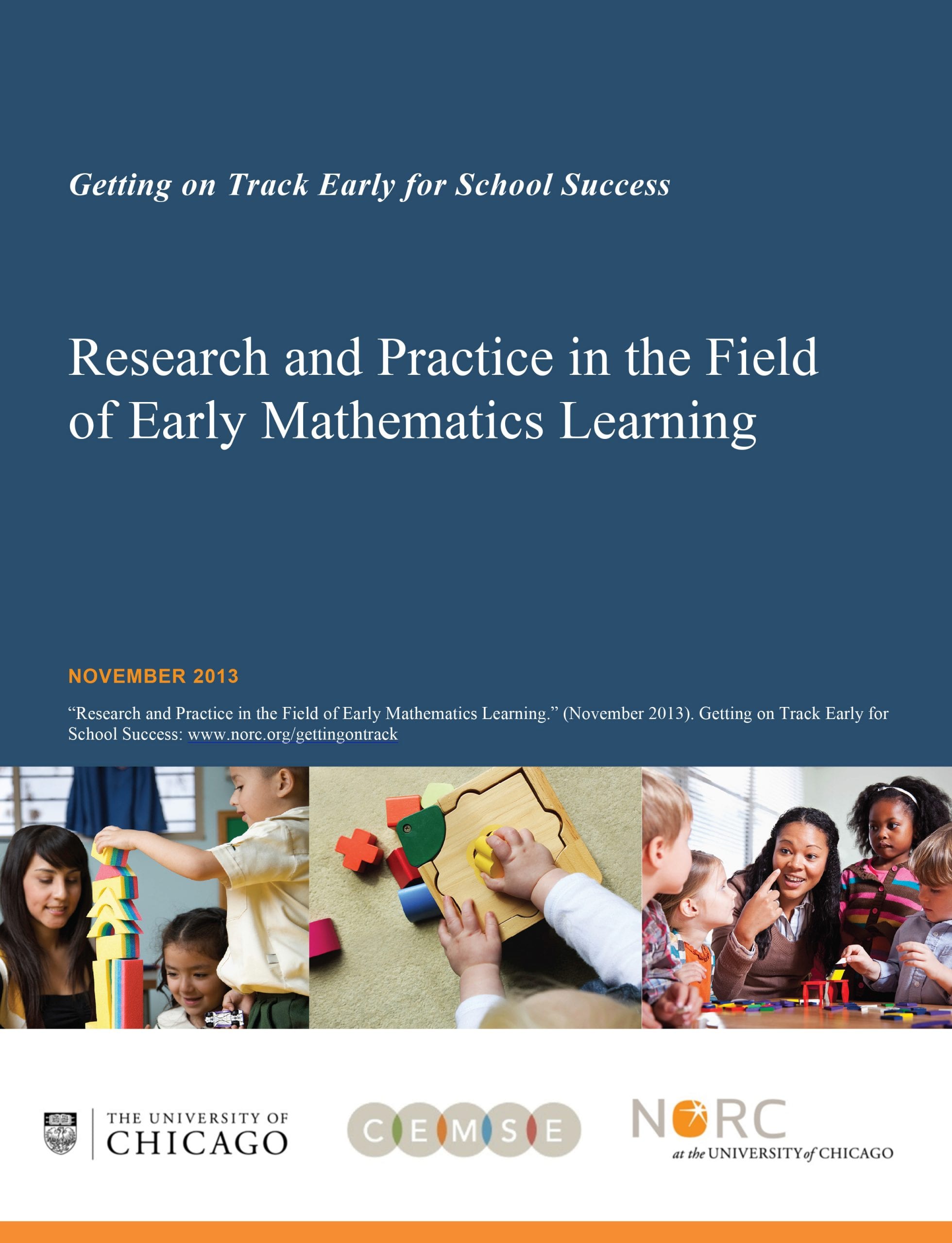 Research and Practice in the Field of Early Mathematics Learning