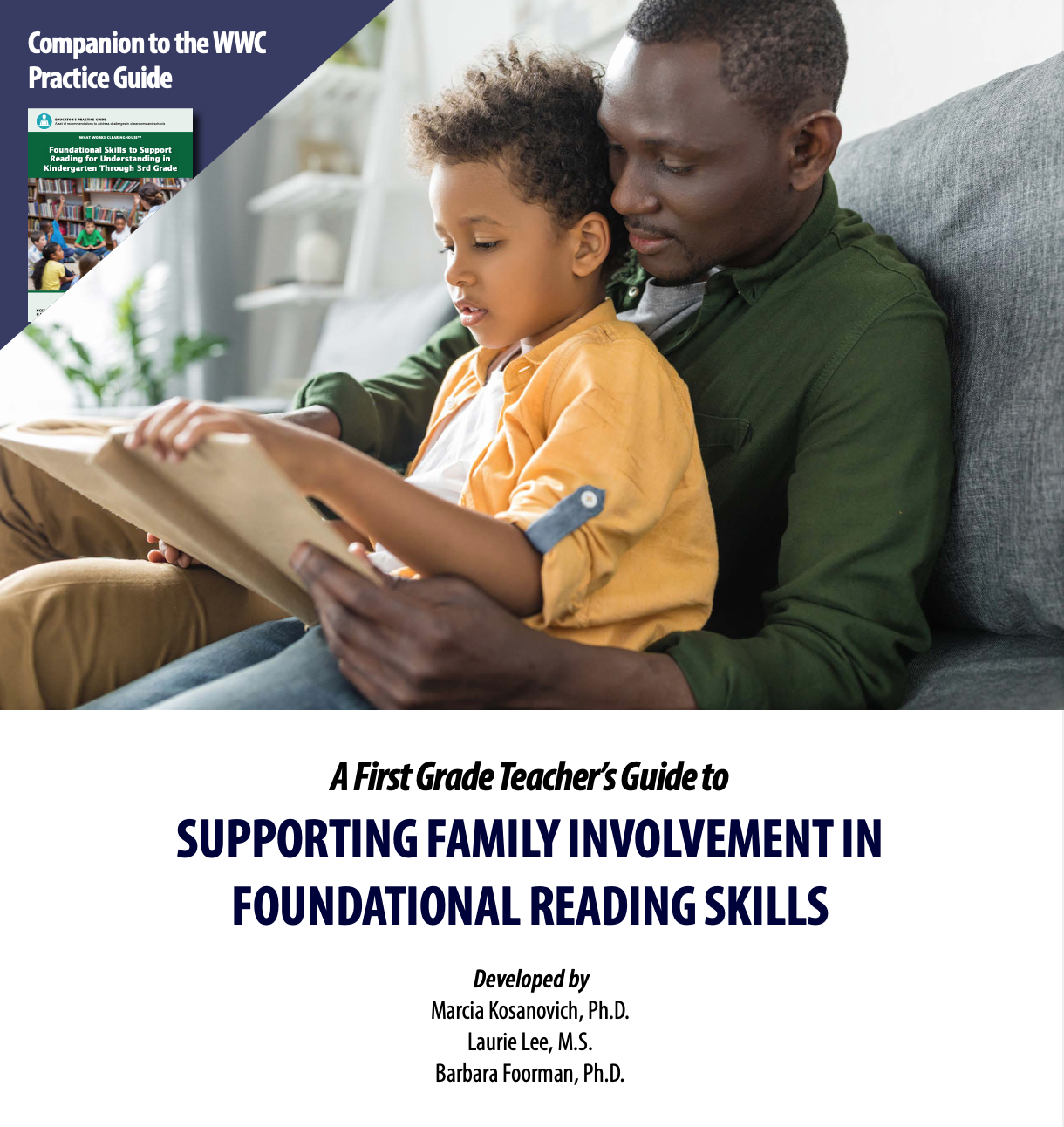 Resource cover with photo of father reading to child