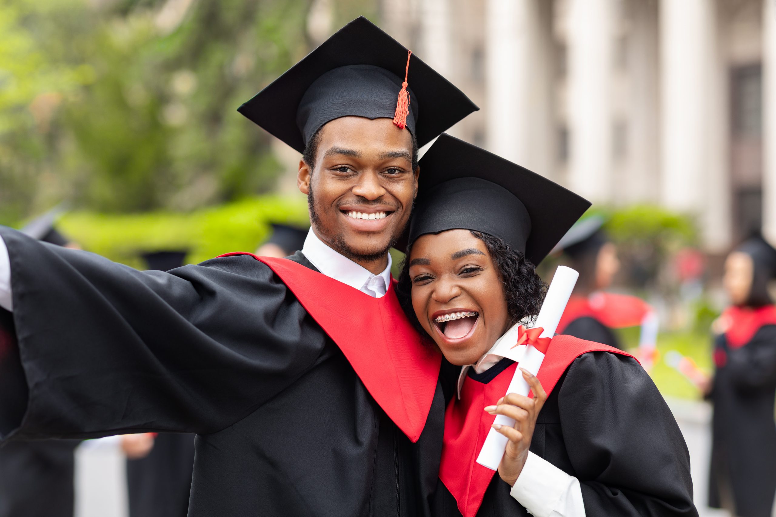 Two Black Students graduating