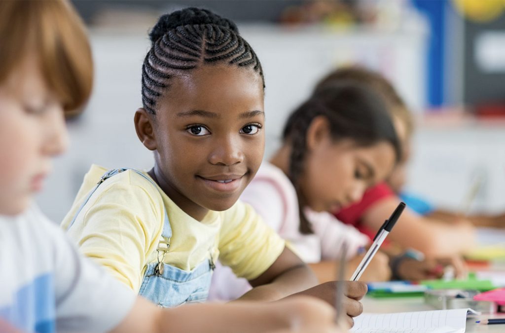 Student in a classroom