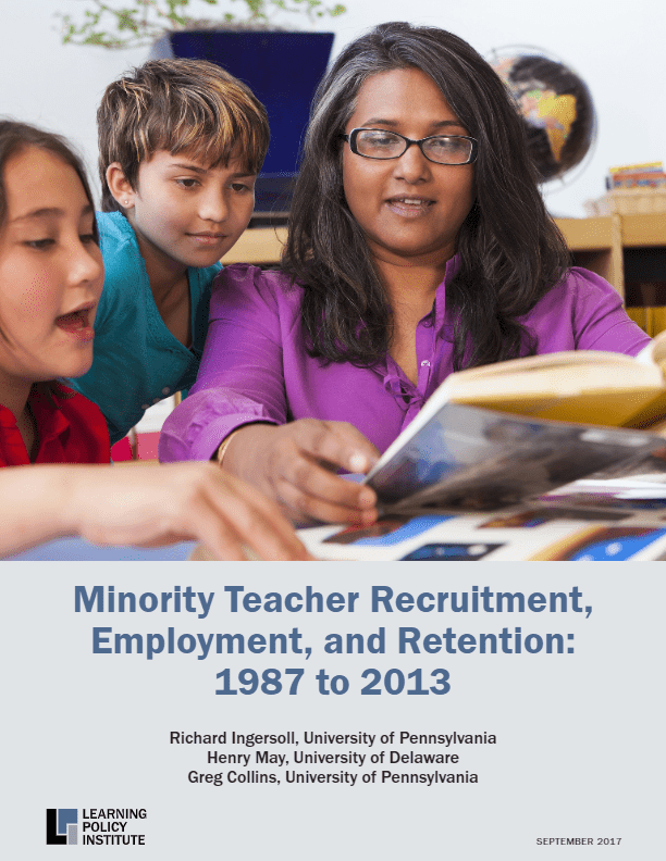 Minority Teacher Recruitment, Employment, and Retention: 1987 to 2013.